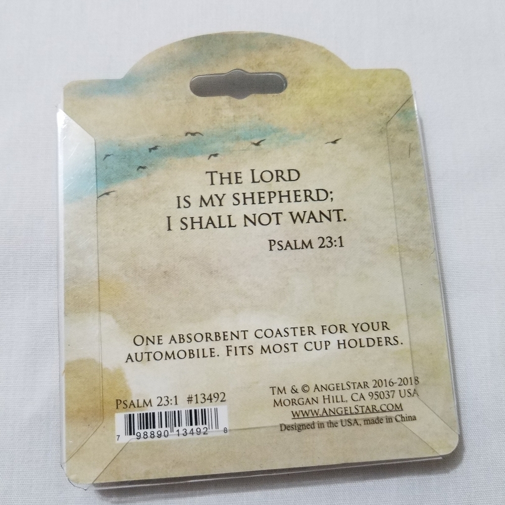Auto Coaster "The Lord is my shepherd I shall not want" Psalm 23:1 - Picture 3 of 3